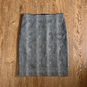 Ann Taylor Classic Gray Snake Print Midi Skirt